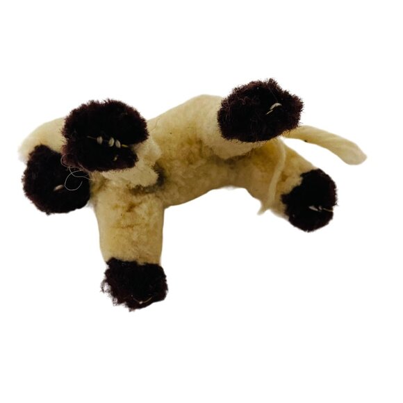 Vintage Wool Plush Lamb Handmade 2 1/2" - Picture 4 of 4